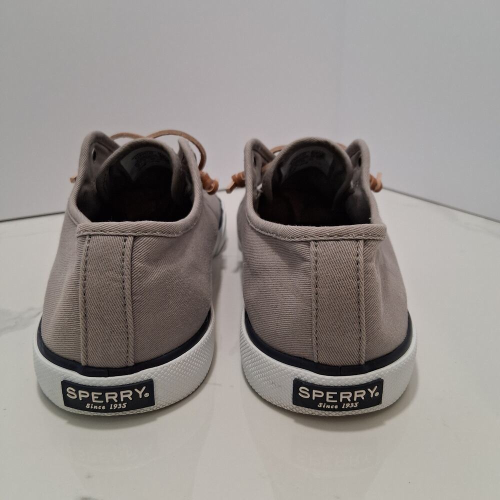Sperry Top-Sider Canvas Sneakers Memory Foam Slip Ons Grey Women Size 9.5 - Picture 3 of 7